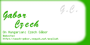 gabor czech business card